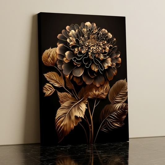 Tableau décoratif florale - Dahlias - Cadre américain "Bountiful NEW