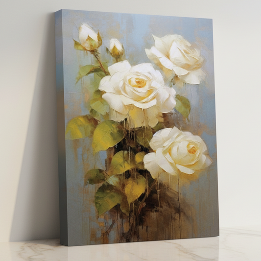 Tableau décoratif florale  -Roses- Cadre américain "Crisp NEW