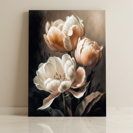 Tableau décoratif florale - Tulips - "Cheerful NEW