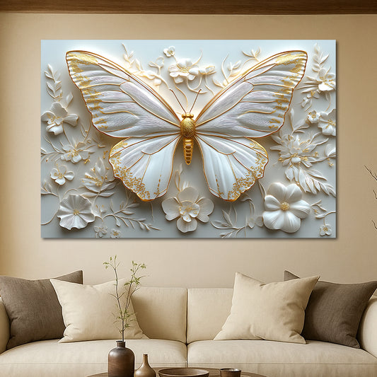 Tableau décoratif papillon  - Cadre américain "FICTION"