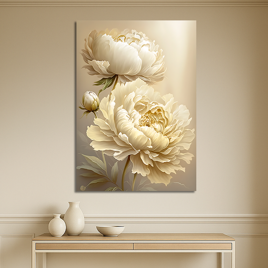 Tableau décoratif florale - Peonies - "bright"