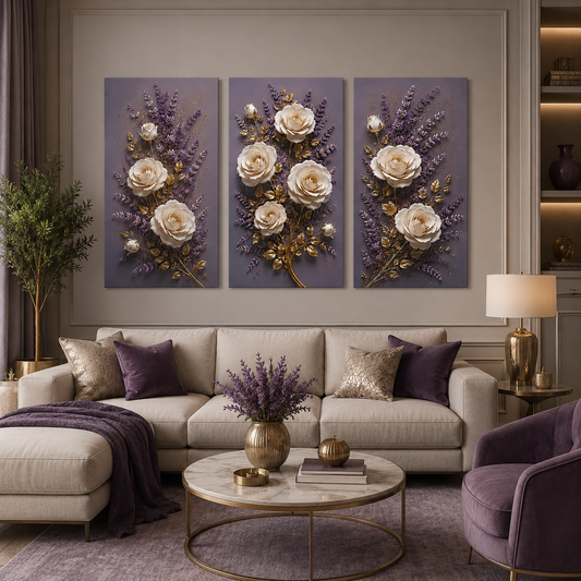 Tableau décoratif florale  - Élégance Lavande