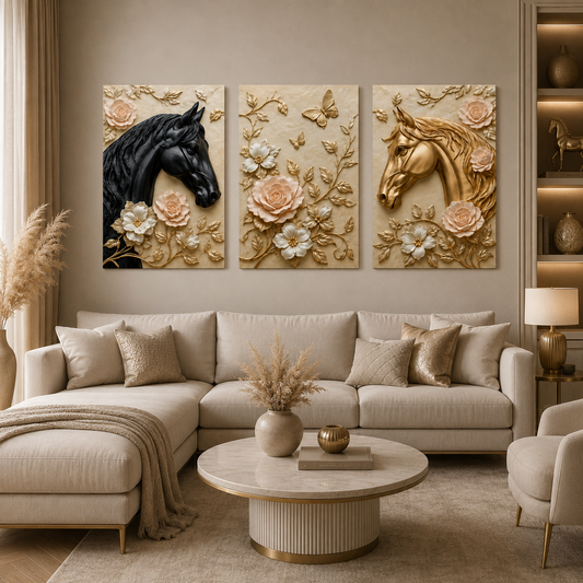 Tableau décoratif florale  - Dualité Royale