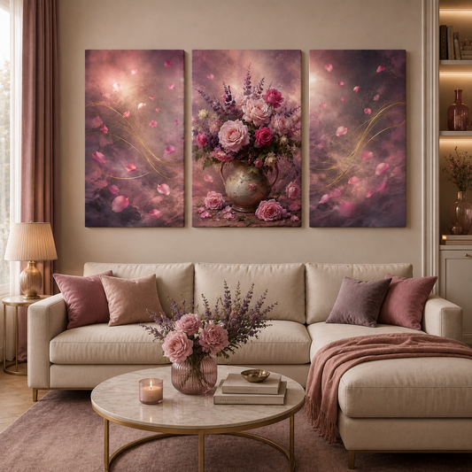 Tableau décoratif florale  - Douce Romance
