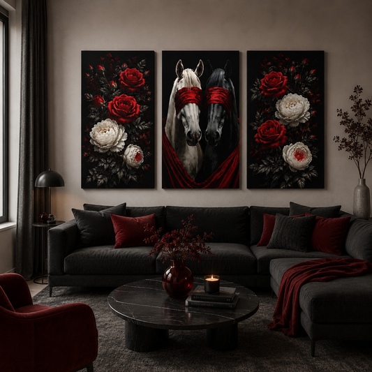 Tableau décoratif florale  - Passion Rouge