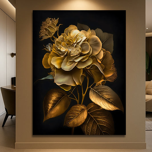 Tableau décoratif florale - Hydrangeas - Cadre américain "Majestueux