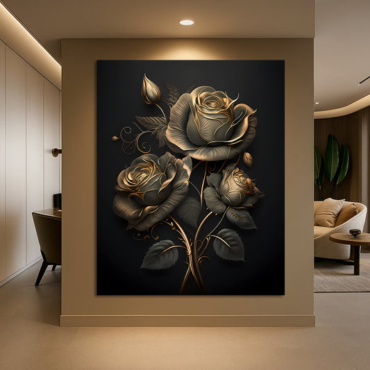 Tableau décoratif florale - Roses - "Charme"