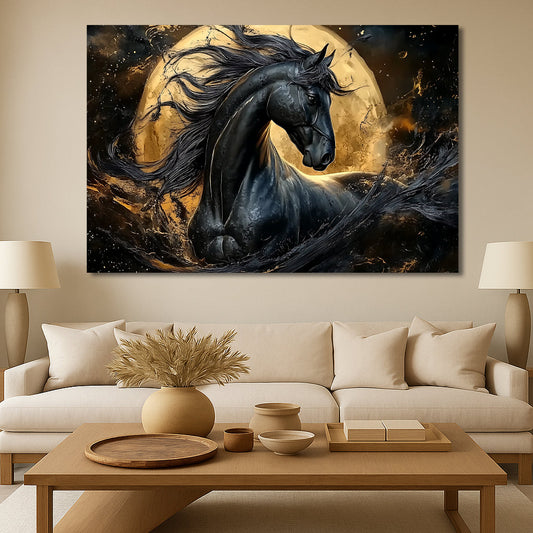 Tableau décoratif Cheval -Luxury- Cadre américain PROMO