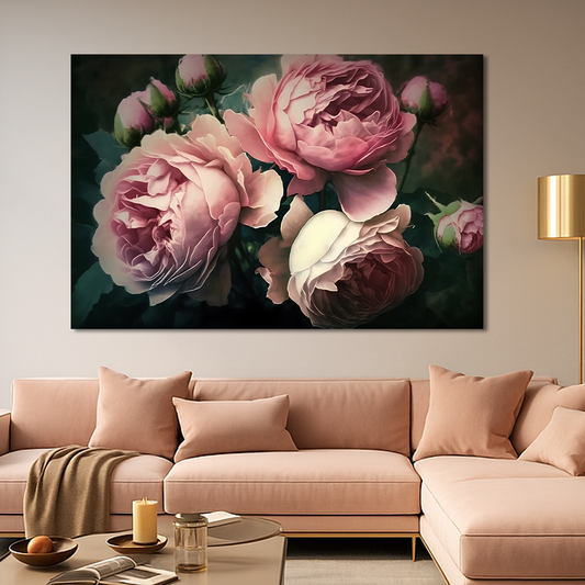 Tableau décoratif florale - Peonies - "Rêve"