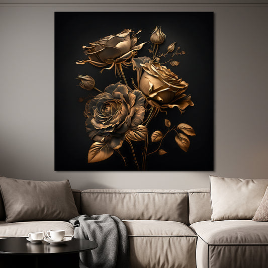 Tableau décoratif florale - Roses - "Douceur"