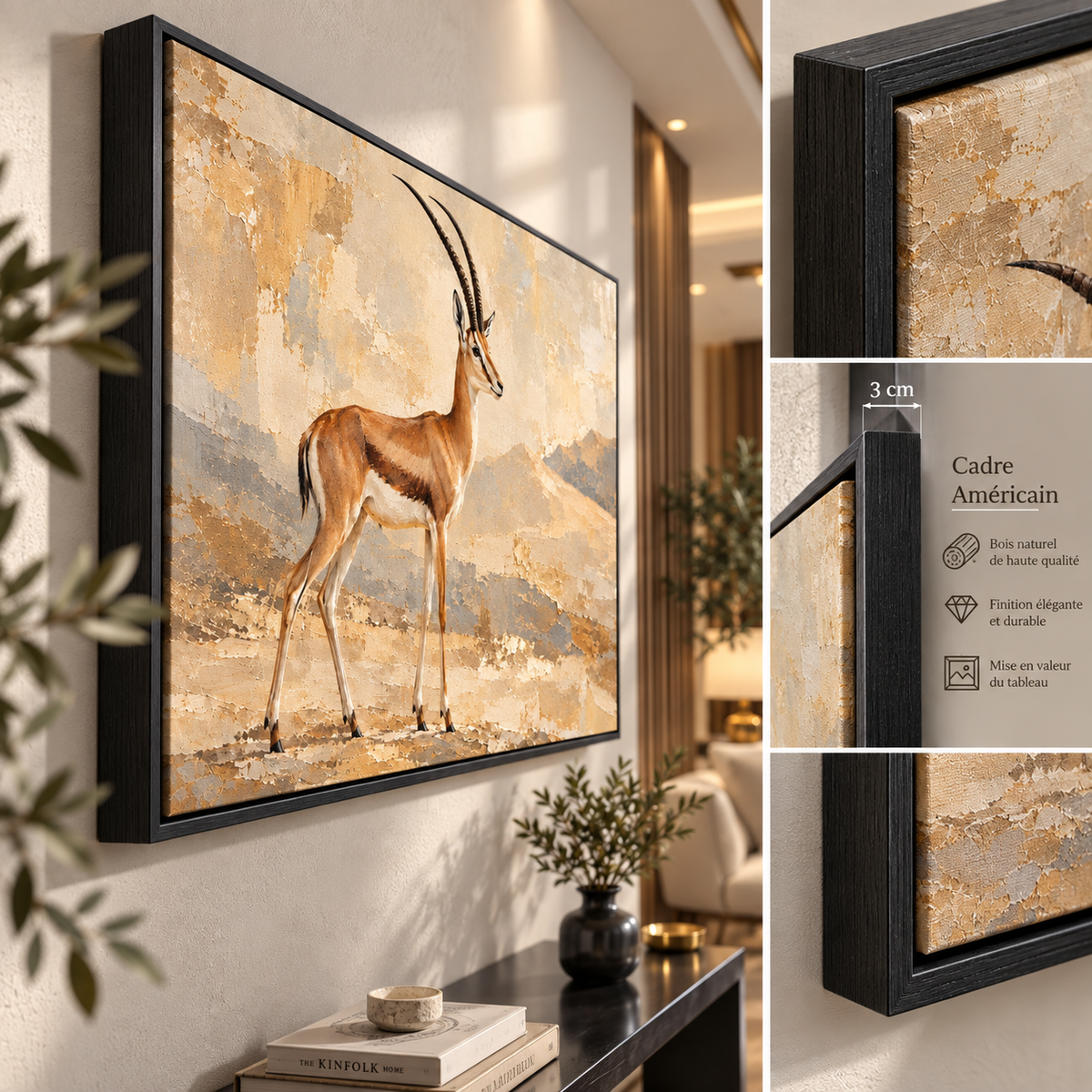 Tableau Gazelle Grâce Sauvage
