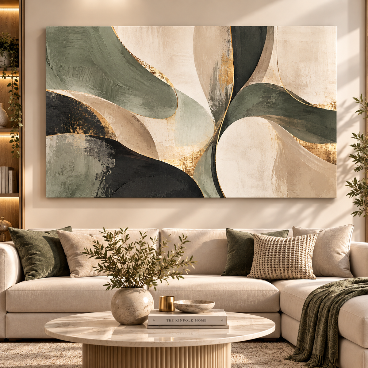 Tableau Abstrait Harmonie Naturelle