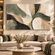 Tableau Abstrait Harmonie Naturelle