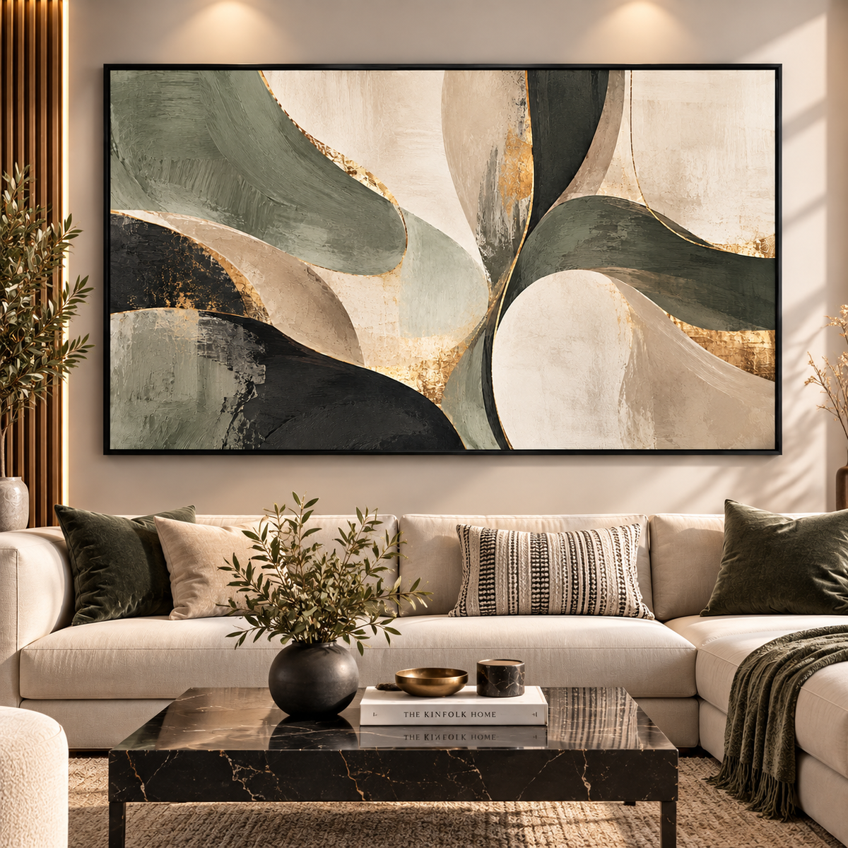 Tableau Abstrait Harmonie Naturelle