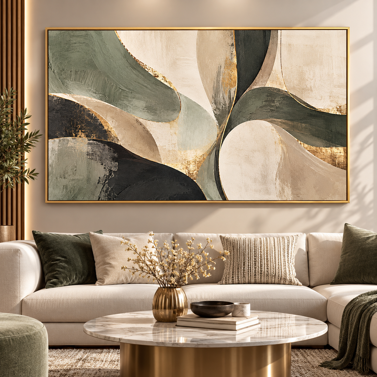 Tableau Abstrait Harmonie Naturelle