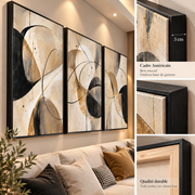 Tableau Triptyque Élégance Abstraite