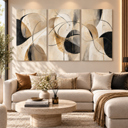 Tableau Triptyque Élégance Abstraite
