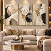 Tableau Triptyque Élégance Abstraite