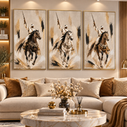 Tableau Triptyque Fantasia Marocaine