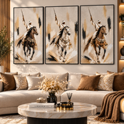 Tableau Triptyque Fantasia Marocaine
