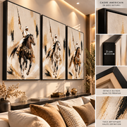 Tableau Triptyque Fantasia Marocaine