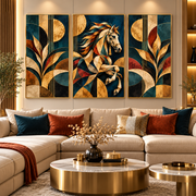 Tableau Cheval Majesté Dorée