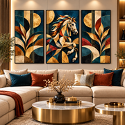 Tableau Cheval Majesté Dorée