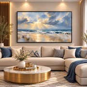 Tableau Horizon Marin Doré