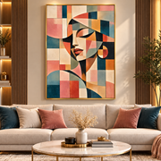 Tableau Élégance Géométrique Colorée