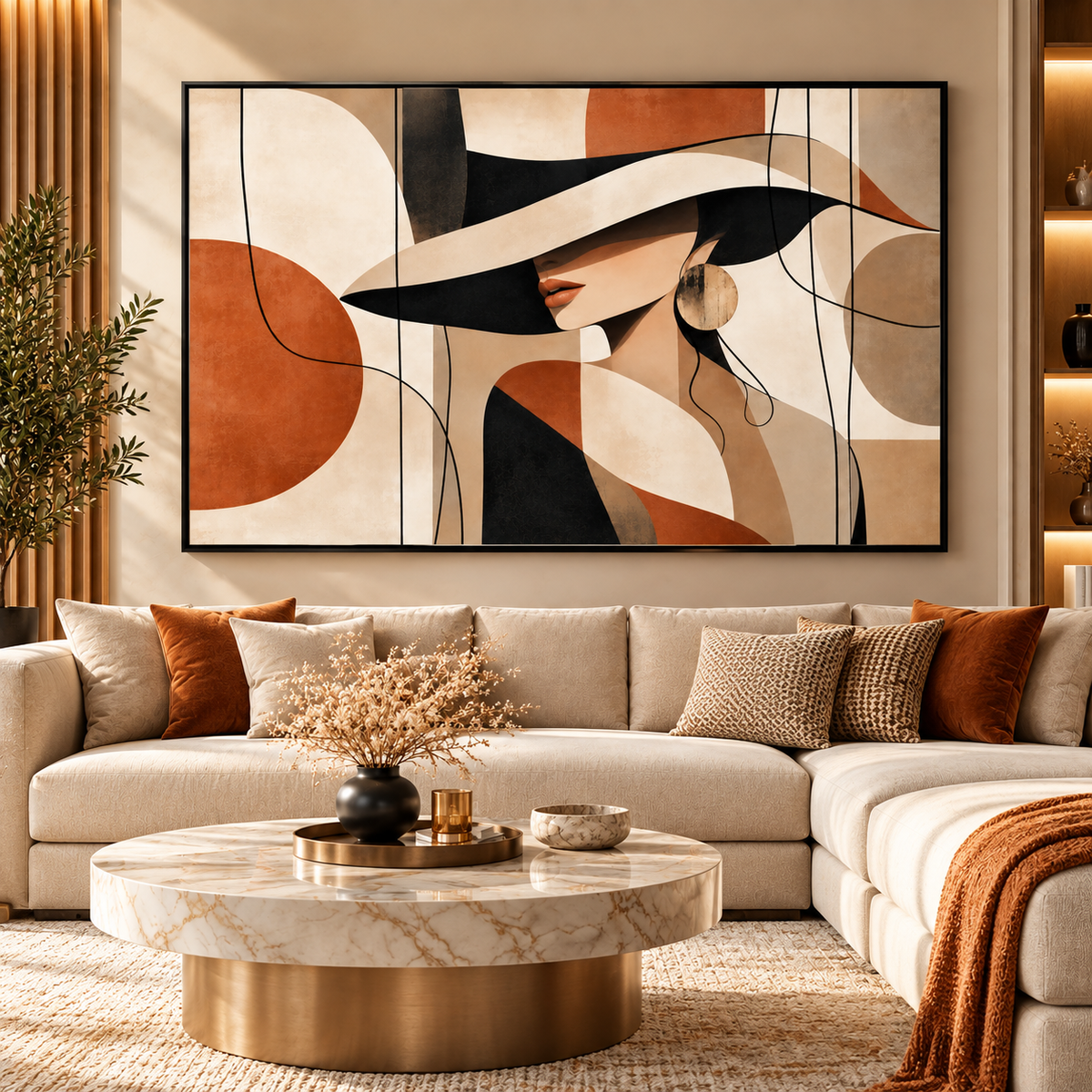 Tableau Élégance Femme Abstraite