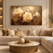 Tableau Roses Lumière Dorée