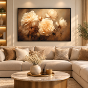 Tableau Roses Lumière Dorée
