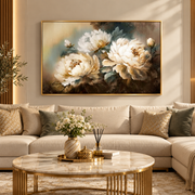 Tableau Pivoines Élégance Dorée