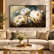 Tableau Pivoines Élégance Dorée