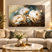 Tableau Pivoines Élégance Dorée
