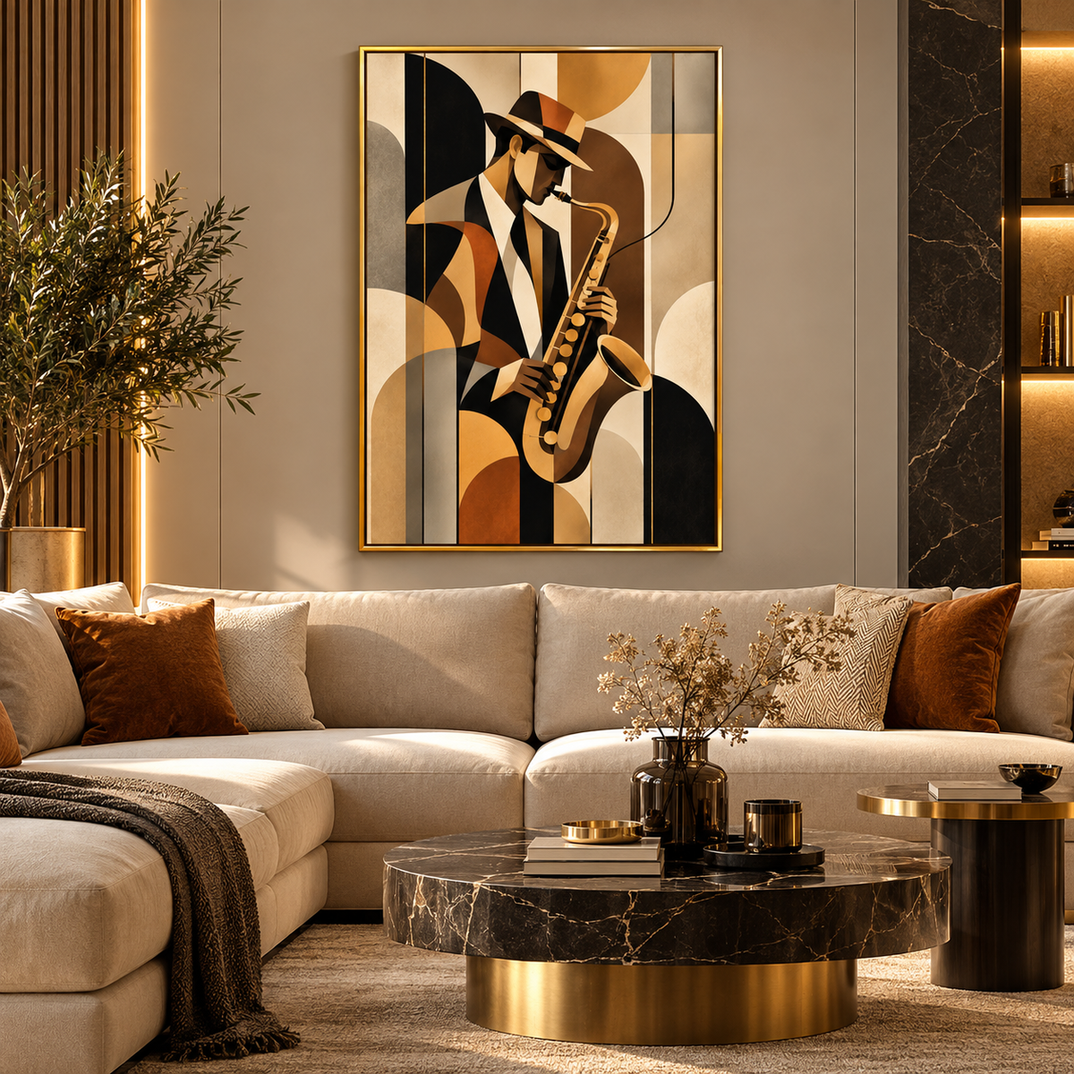 Tableau Jazz Élégance Dorée