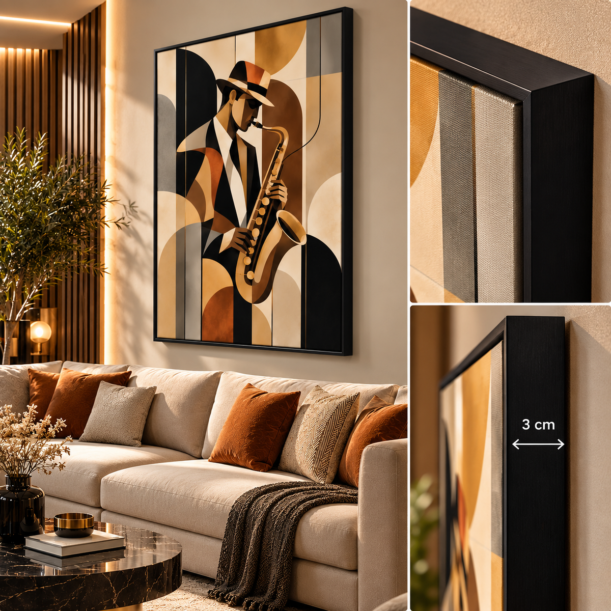 Tableau Jazz Élégance Dorée