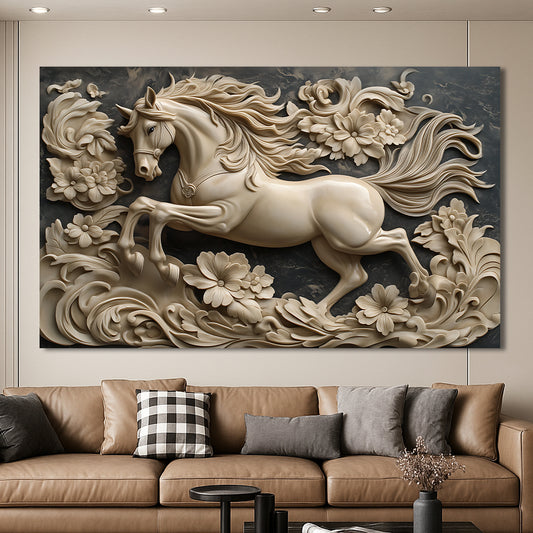 Tableau décoratif Cheval -FANTASTIQUE- Cadre américain
