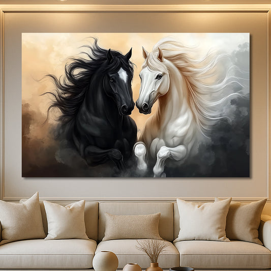 Tableau décoratif les Chevaux Cadre américain "Elegance"