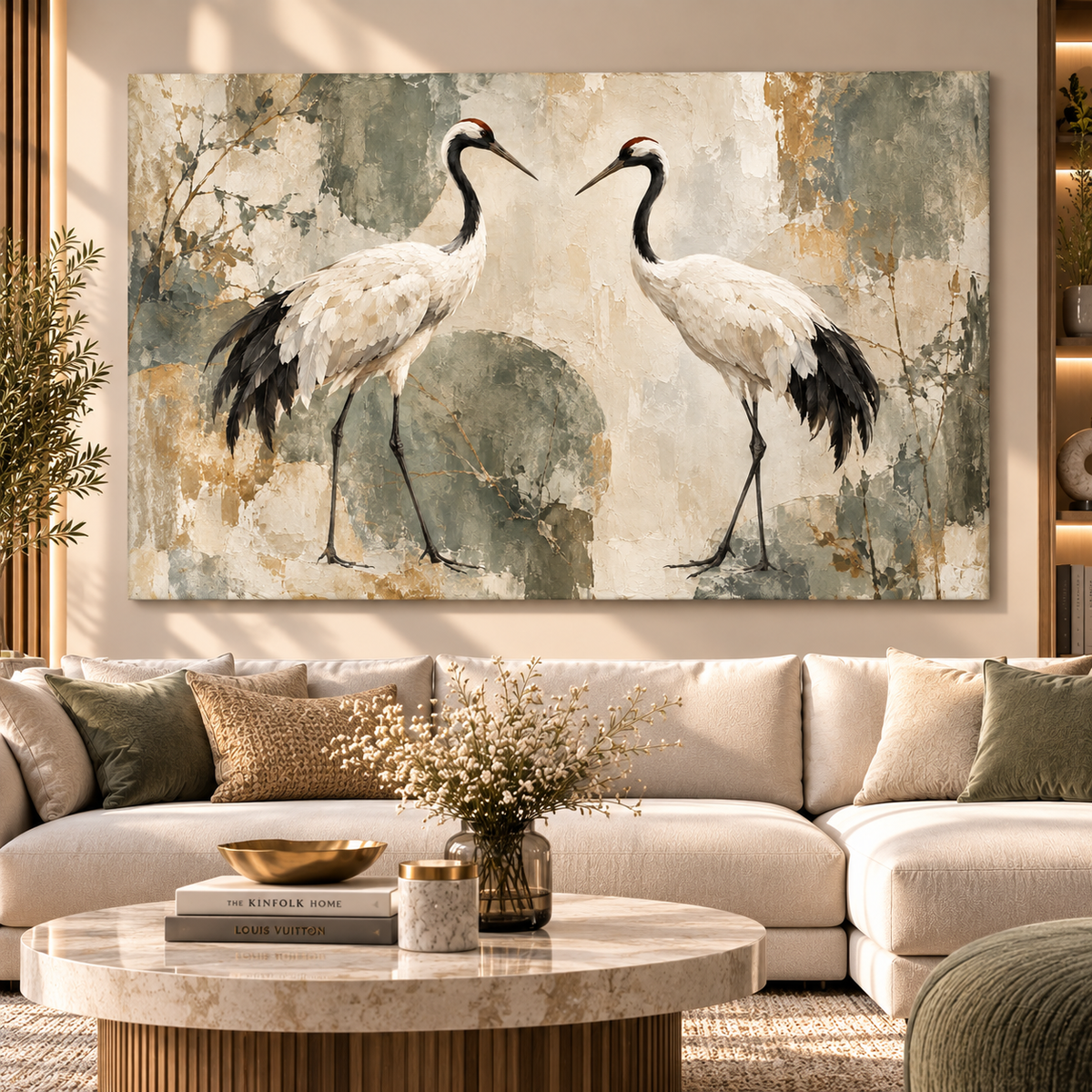 Tableau Grues Élégance Naturelle