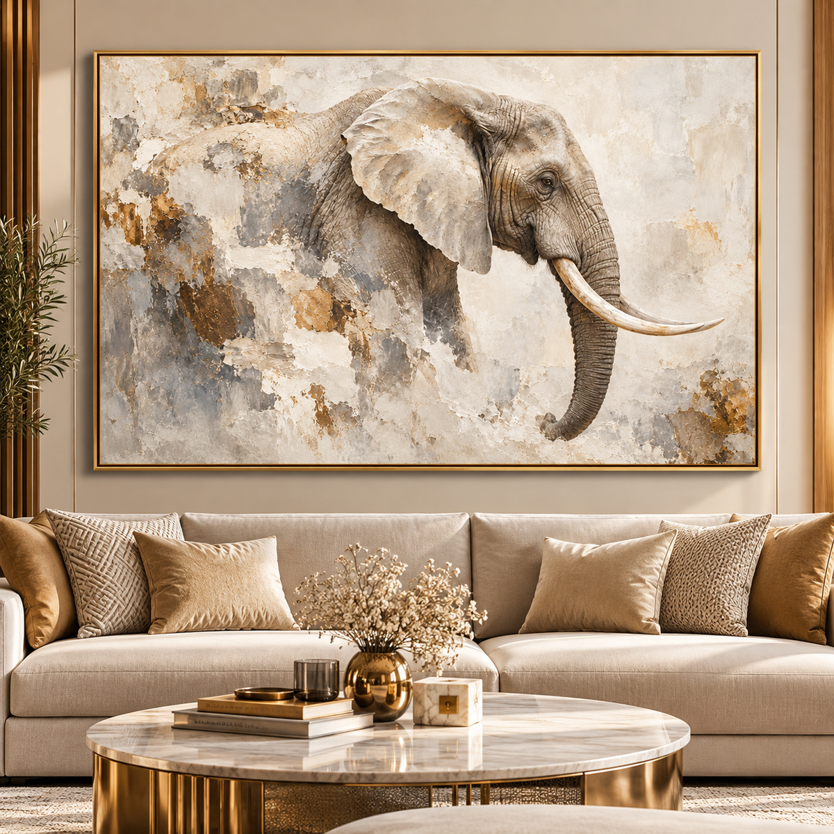 Tableau Éléphant Force Majestueuse