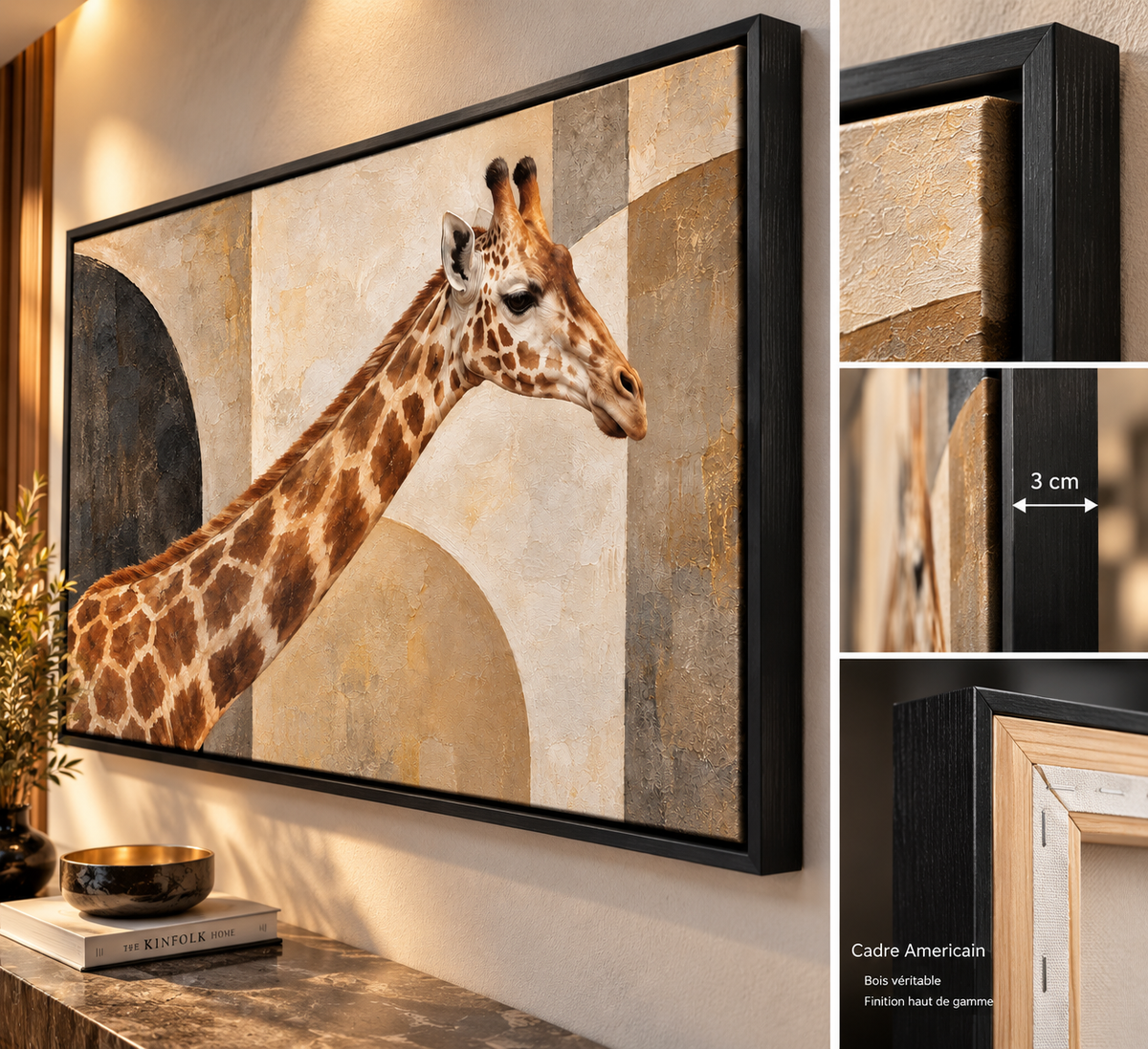Tableau Girafe Élégance Sauvage