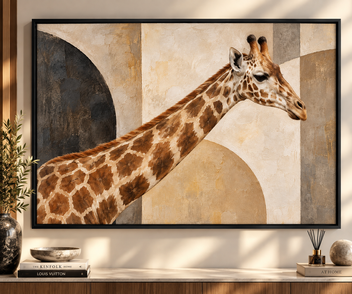 Tableau Girafe Élégance Sauvage