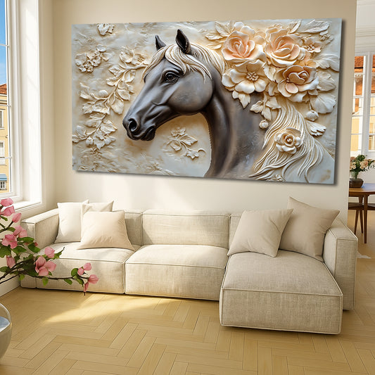 Tableau décoratif Cheval -Élégance- Cadre américain