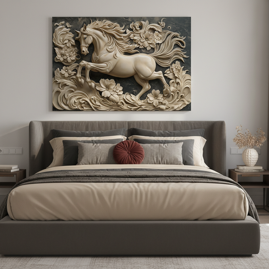 Tableau décoratif Cheval -FANTASTIQUE- Cadre américain