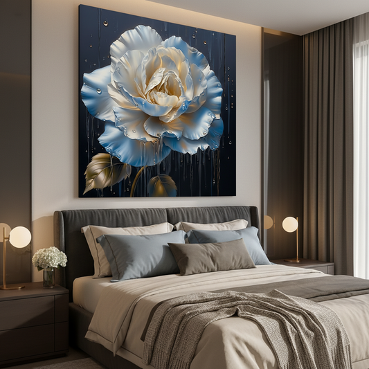 Tableau décoratif florale - Roses - Tableaux carrées - "Floraison