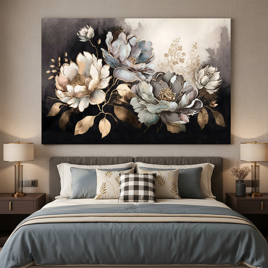 Tableau décoratif florale - Peonies - "Harmonie