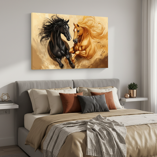 Tableau décoratif les Chevaux Cadre américain "Magnificent"