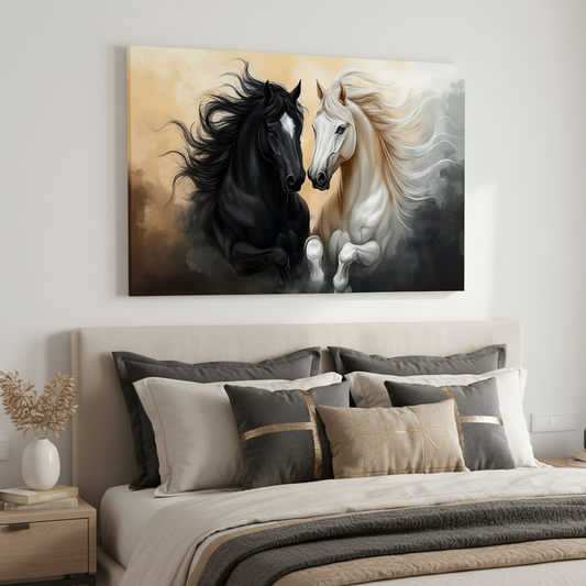 Tableau décoratif les Chevaux Cadre américain "Elegance"