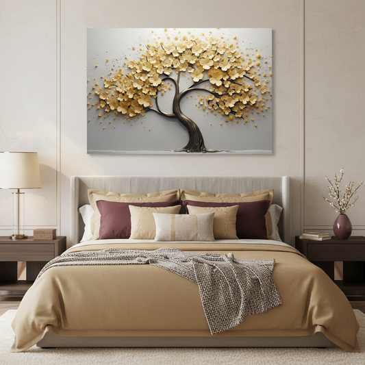 Tableau décoratif florale  -Textures envoûtantes- Cadre américain